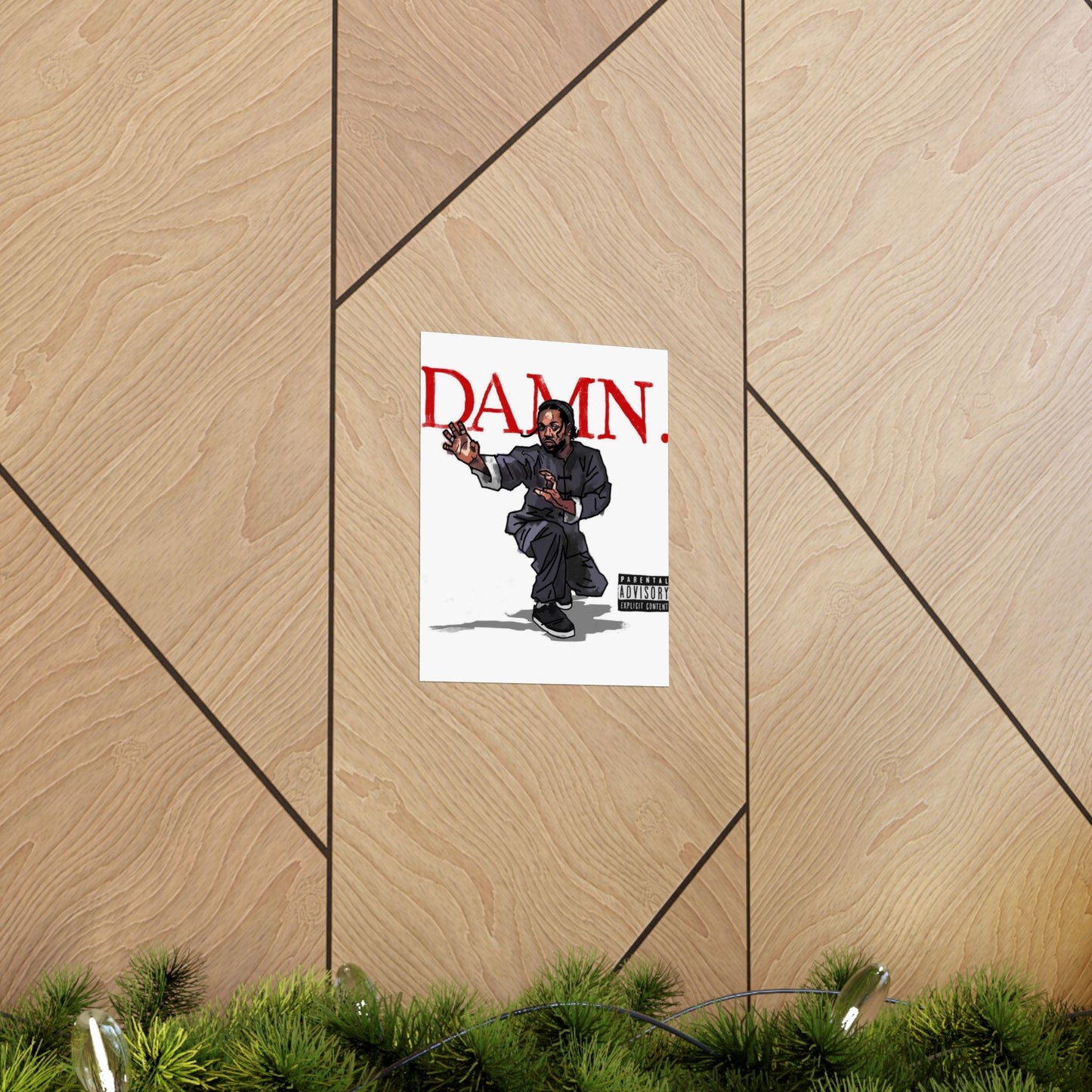Kendrick Lamar "Kung Fu Kenny" DAMN Album - Matte Poster - Art Print – Hip Hop Matte Wall Decor – Rap Music Fan Gift