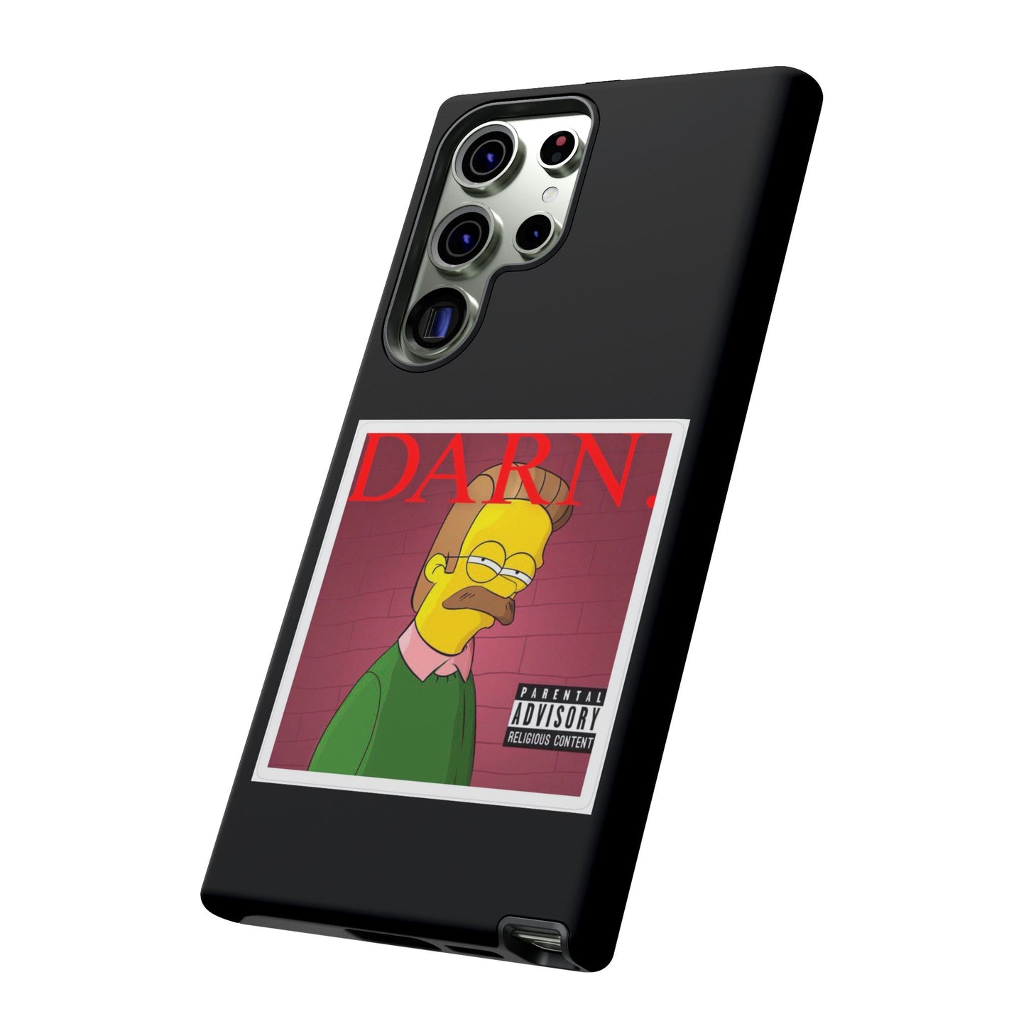 Kendrick Lamar X Simpsons "DARN" Ned Flanders Tough Phone Case – Funny Rap Mashup Cover for iPhone, Samsung, & More
