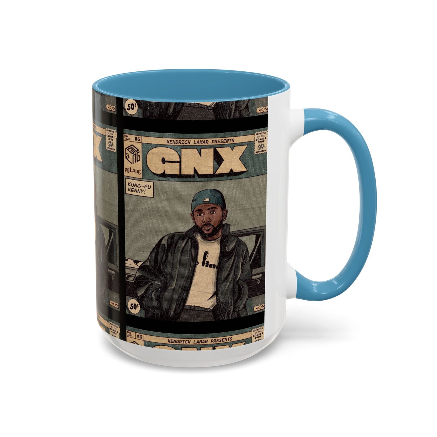Kendrick Lamar "GNX" Comic Cover Mug – Hip-Hop Art Coffee Cup, Gift for Music Fans