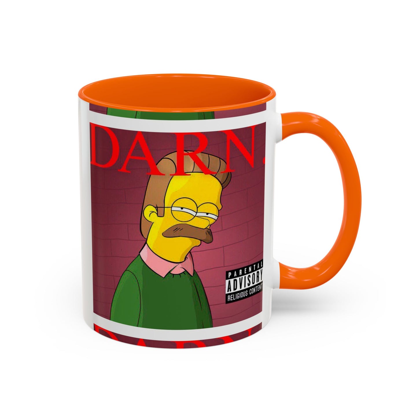 Kendrick Lamar x Simpsons "DARN" Ned Flanders Mashup Mug – Funny Hip Hop Accent Coffee Cup – 11oz & 15oz
