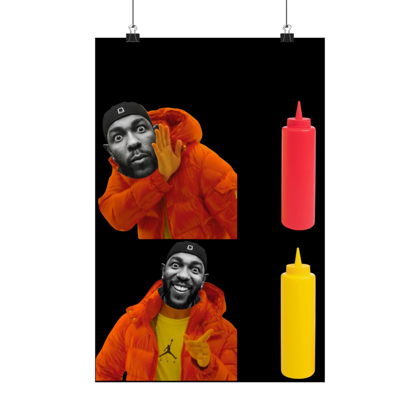 Kendrick Lamar MUSTARD Drake Meme - Matte Posters, Vibrant
