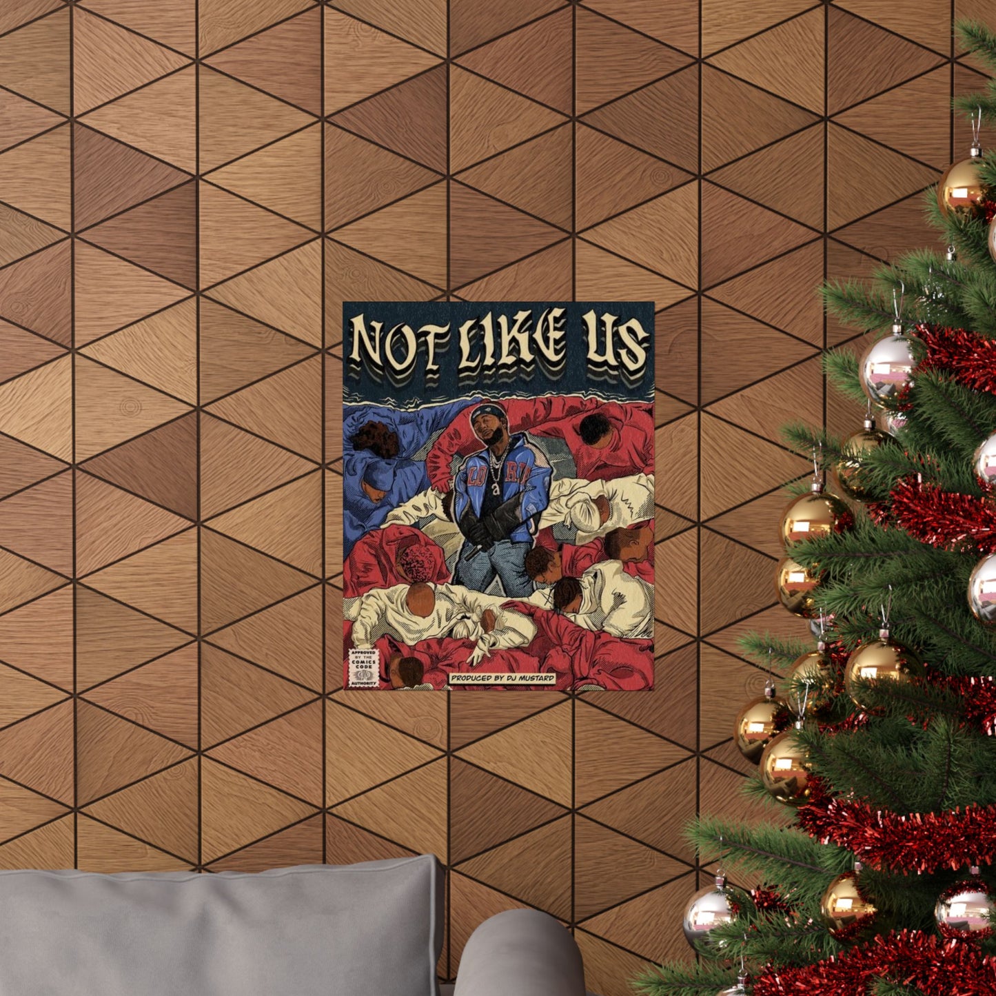 Kendrick Lamar "Not Like Us" Comic Book Cover - Matte Poster – Hip Hop Wall Art, Music Legend Print, Matte Finish Poster for Home & Office Decor