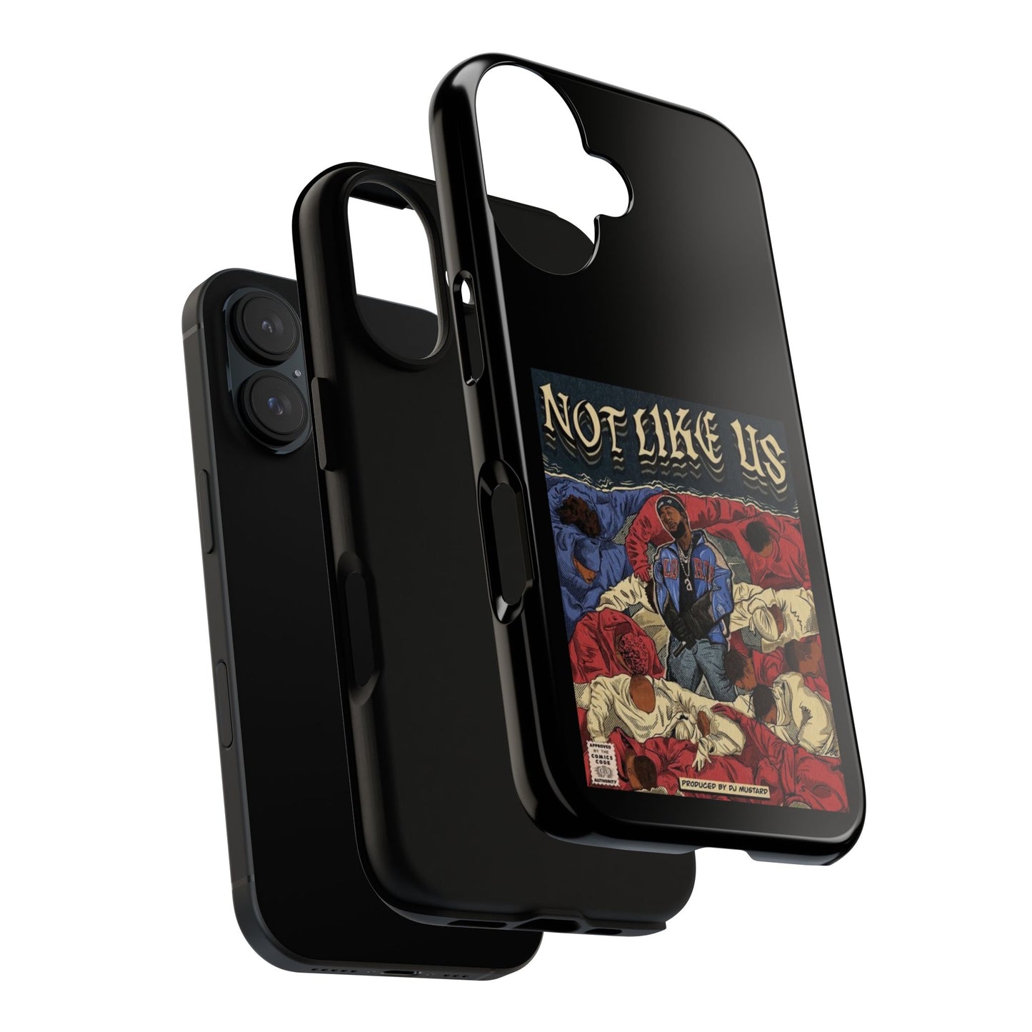 Kendrick Lamar "Not Like Us" Comic Book Cover Tough Phone Case – Hip Hop Art, Shockproof Dual-Layer Protection