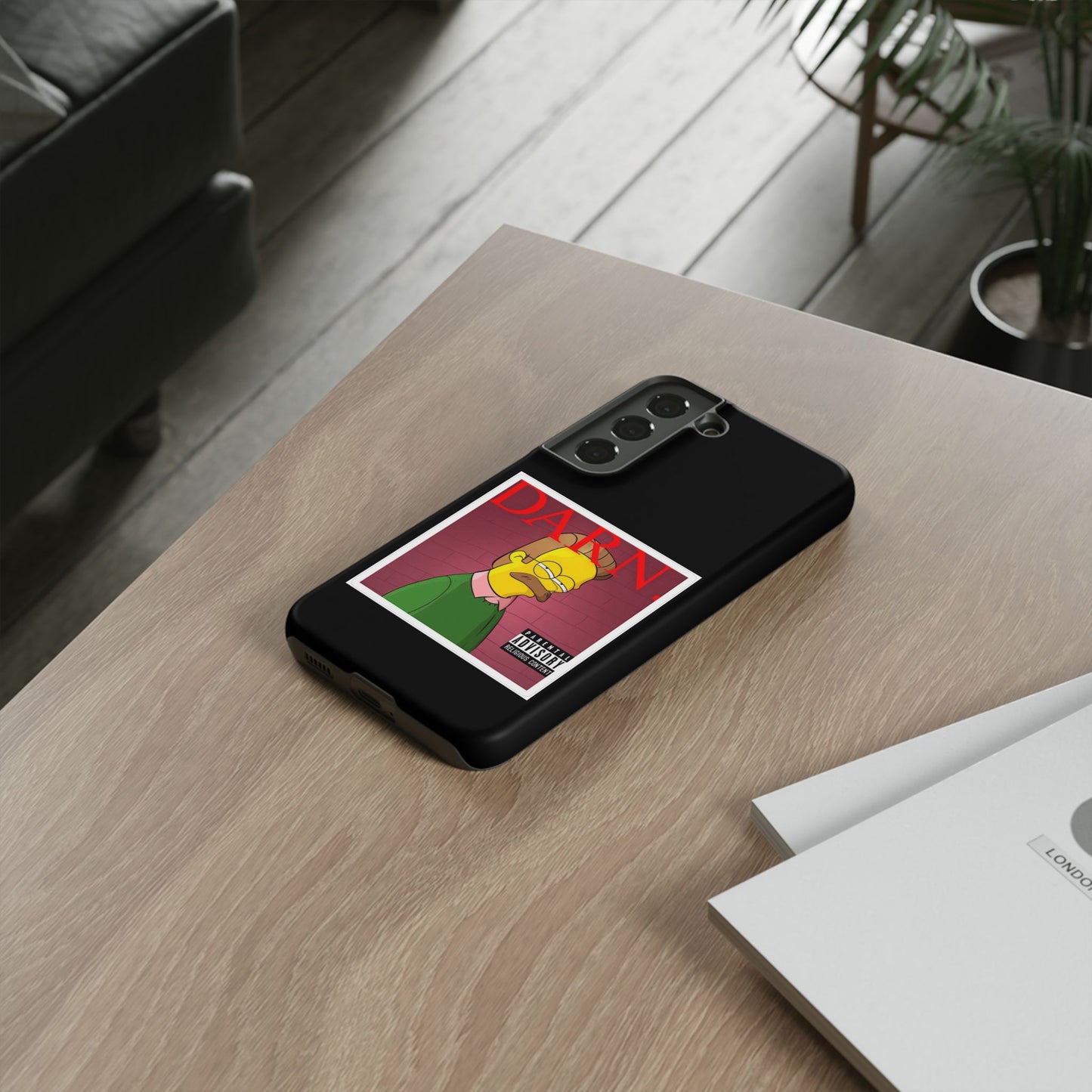 Kendrick Lamar X Simpsons "DARN" Ned Flanders Tough Phone Case – Funny Rap Mashup Cover for iPhone, Samsung, & More