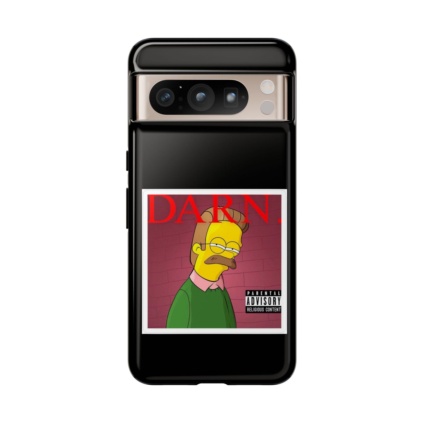 Kendrick Lamar X Simpsons "DARN" Ned Flanders Tough Phone Case – Funny Rap Mashup Cover for iPhone, Samsung, & More