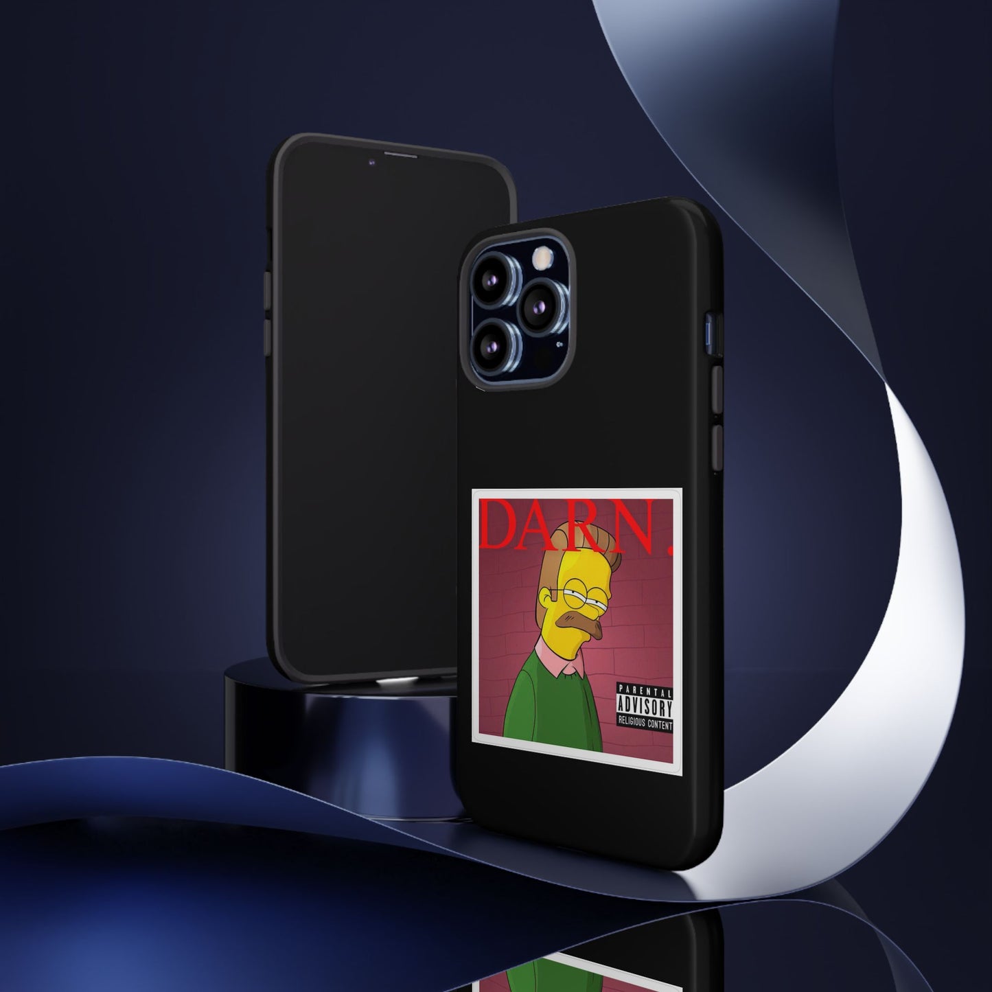 Kendrick Lamar X Simpsons "DARN" Ned Flanders Tough Phone Case – Funny Rap Mashup Cover for iPhone, Samsung, & More