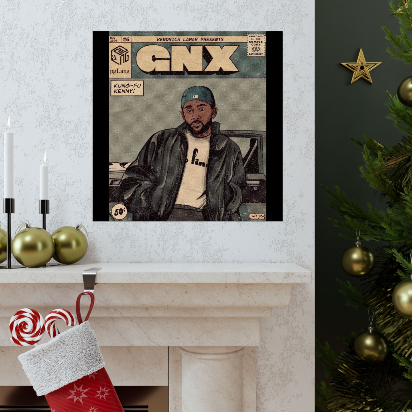 Kendrick Lamar "GNX" Comic Book Cover - Matte Poster – Wall Art Print | Hip-Hop Room Decor | Rap Album Cover Aesthetic