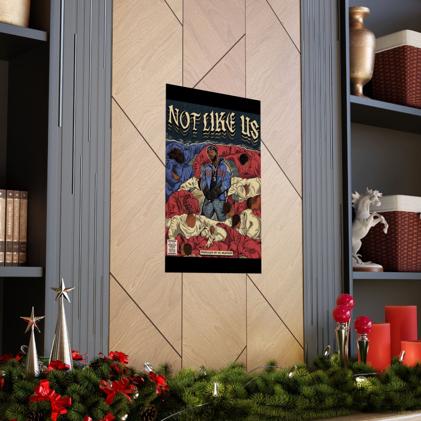 Kendrick Lamar "Not Like Us" Comic Book Cover - Matte Poster – Hip Hop Wall Art, Music Legend Print, Matte Finish Poster for Home & Office Decor