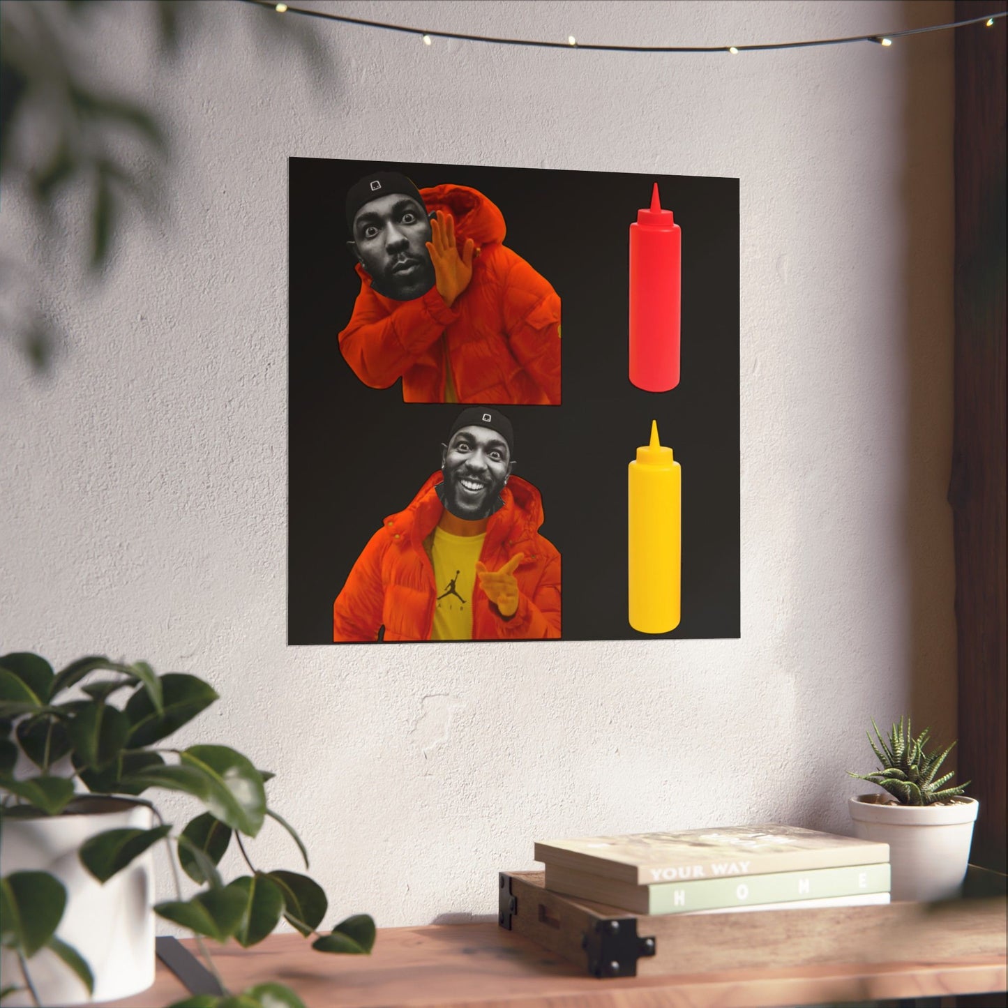 Kendrick Lamar MUSTARD Drake Meme - Matte Posters, Vibrant