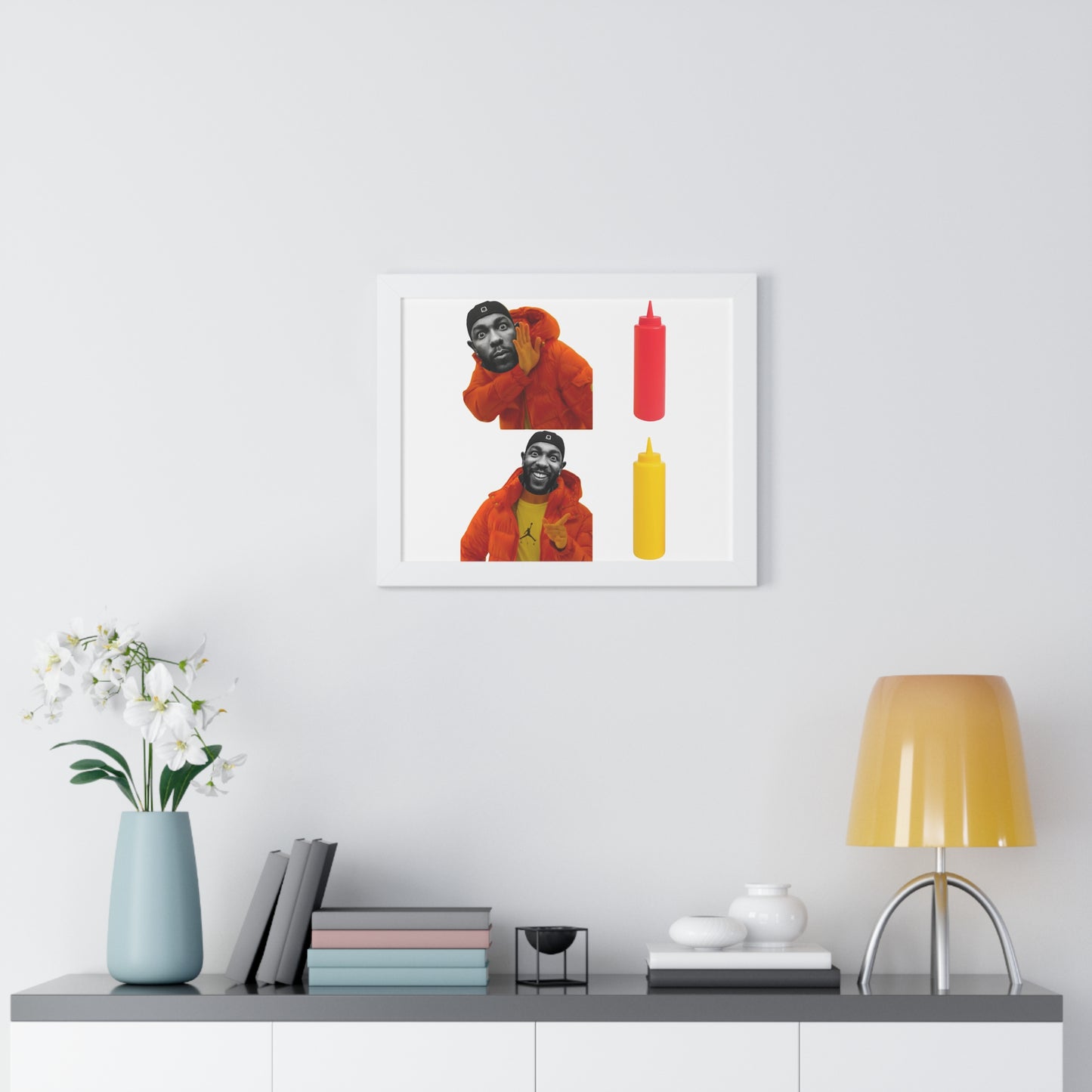 Kendrick Lamar MUSTARD Drake Meme - Framed Poster
