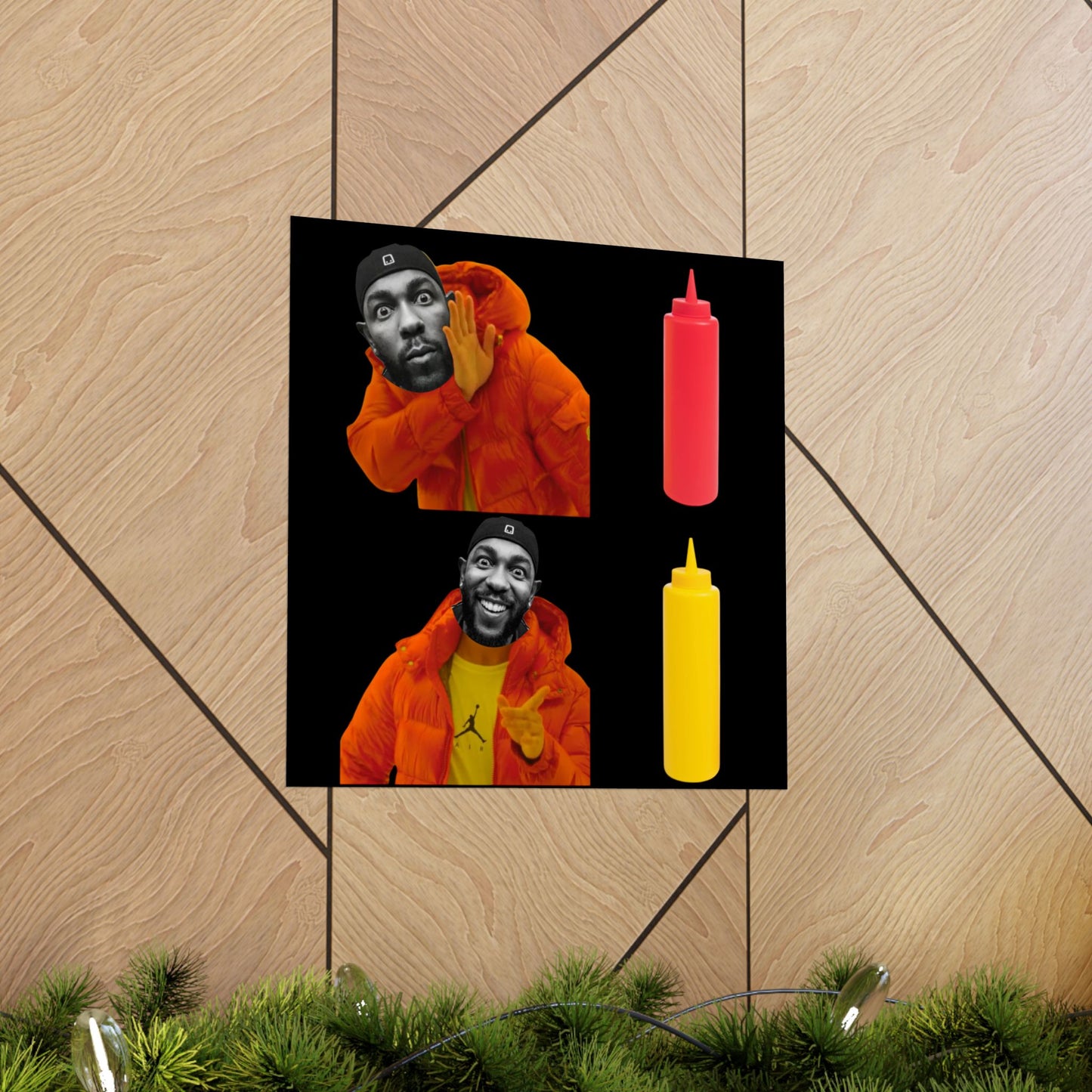 Kendrick Lamar MUSTARD Drake Meme - Matte Posters, Vibrant