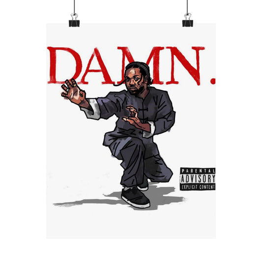 Kendrick Lamar "Kung Fu Kenny" DAMN Album - Matte Poster - Art Print – Hip Hop Matte Wall Decor – Rap Music Fan Gift