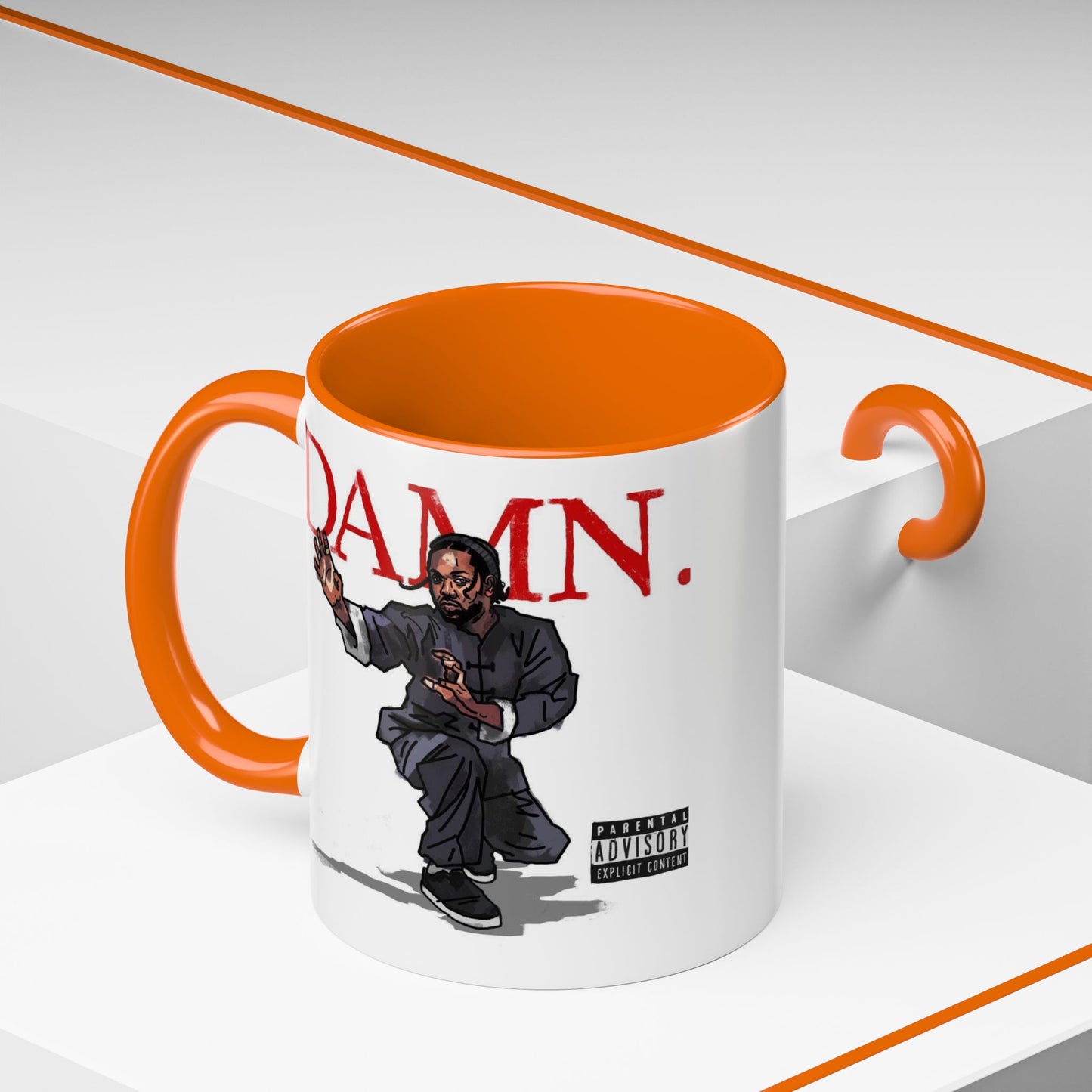 Kendrick Lamar “Kung Fu Kenny” DAMN Mug – Hip-Hop Coffee Cup, Artistic Fan Gift