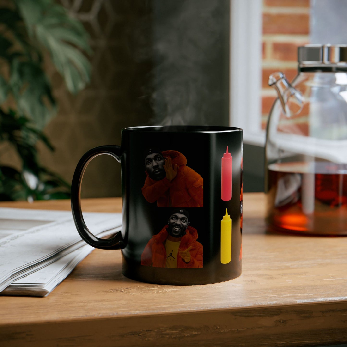 Kendrick Lamar MUSTARD Drake Meme - Mug, Black (11oz, 15oz)