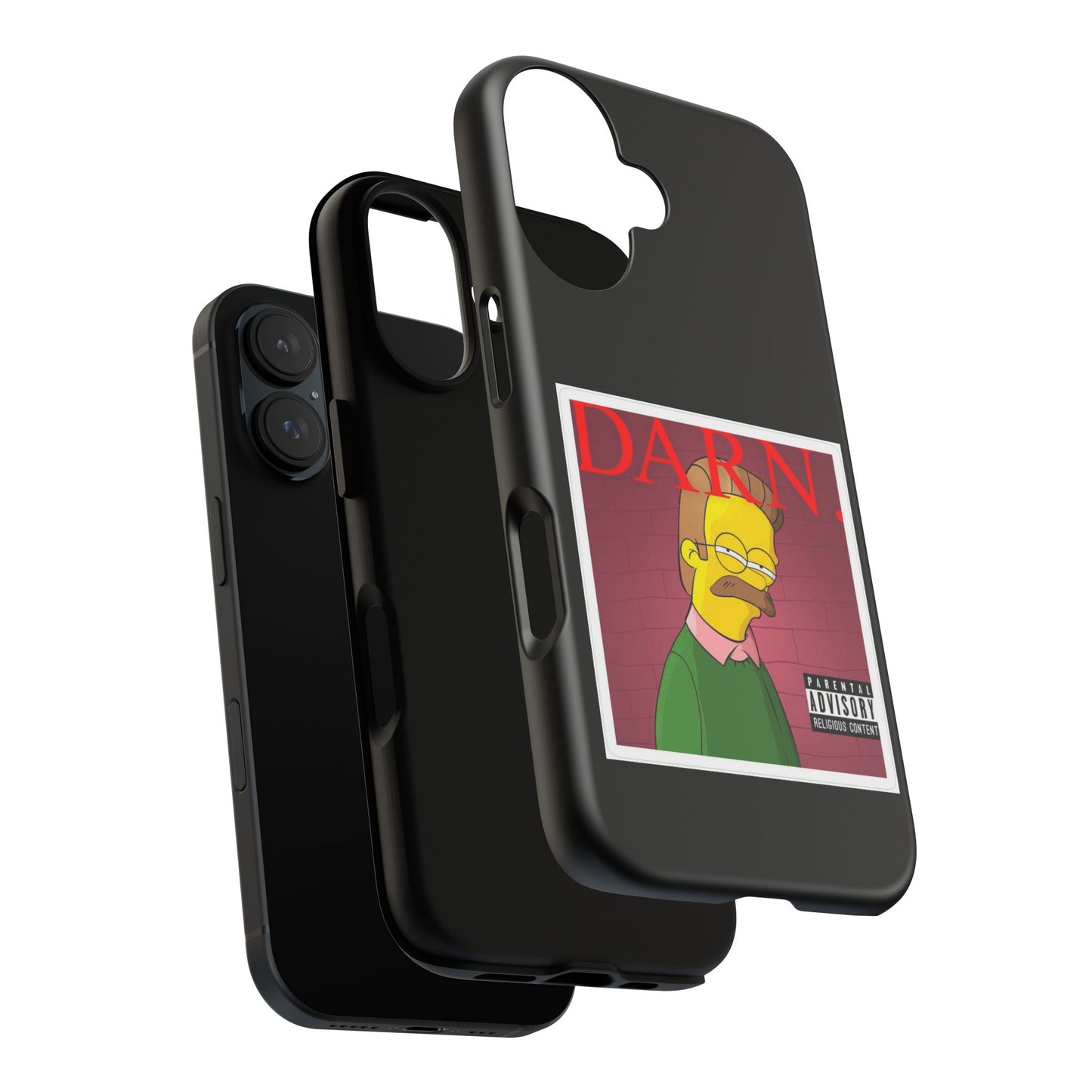 Kendrick Lamar X Simpsons "DARN" Ned Flanders Tough Phone Case – Funny Rap Mashup Cover for iPhone, Samsung, & More