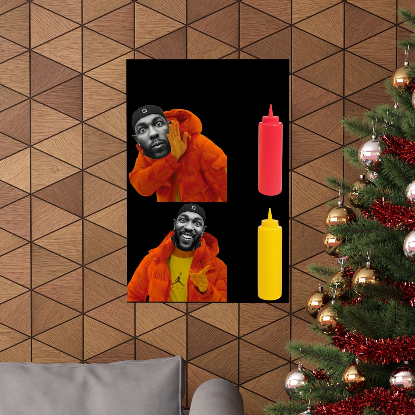 Kendrick Lamar MUSTARD Drake Meme - Matte Posters, Vibrant