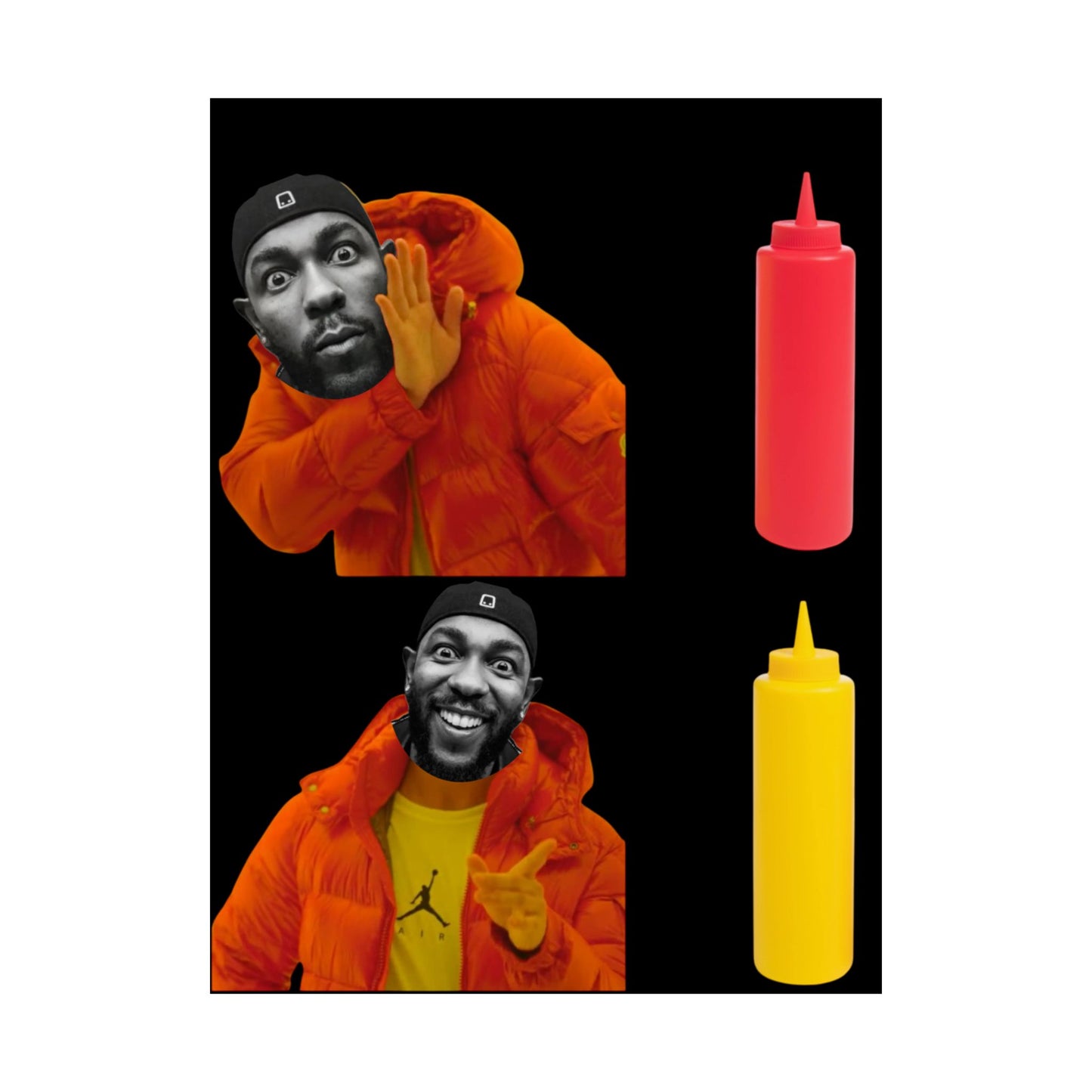 Kendrick Lamar MUSTARD Drake Meme - Matte Posters, Vibrant
