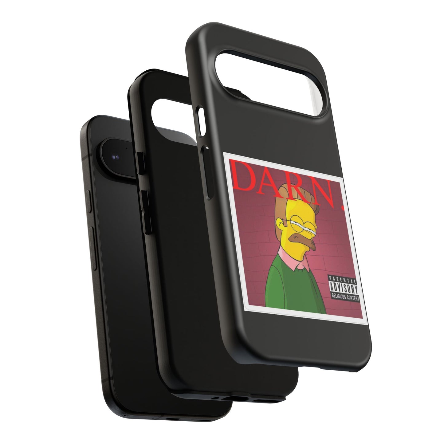 Kendrick Lamar X Simpsons "DARN" Ned Flanders Tough Phone Case – Funny Rap Mashup Cover for iPhone, Samsung, & More