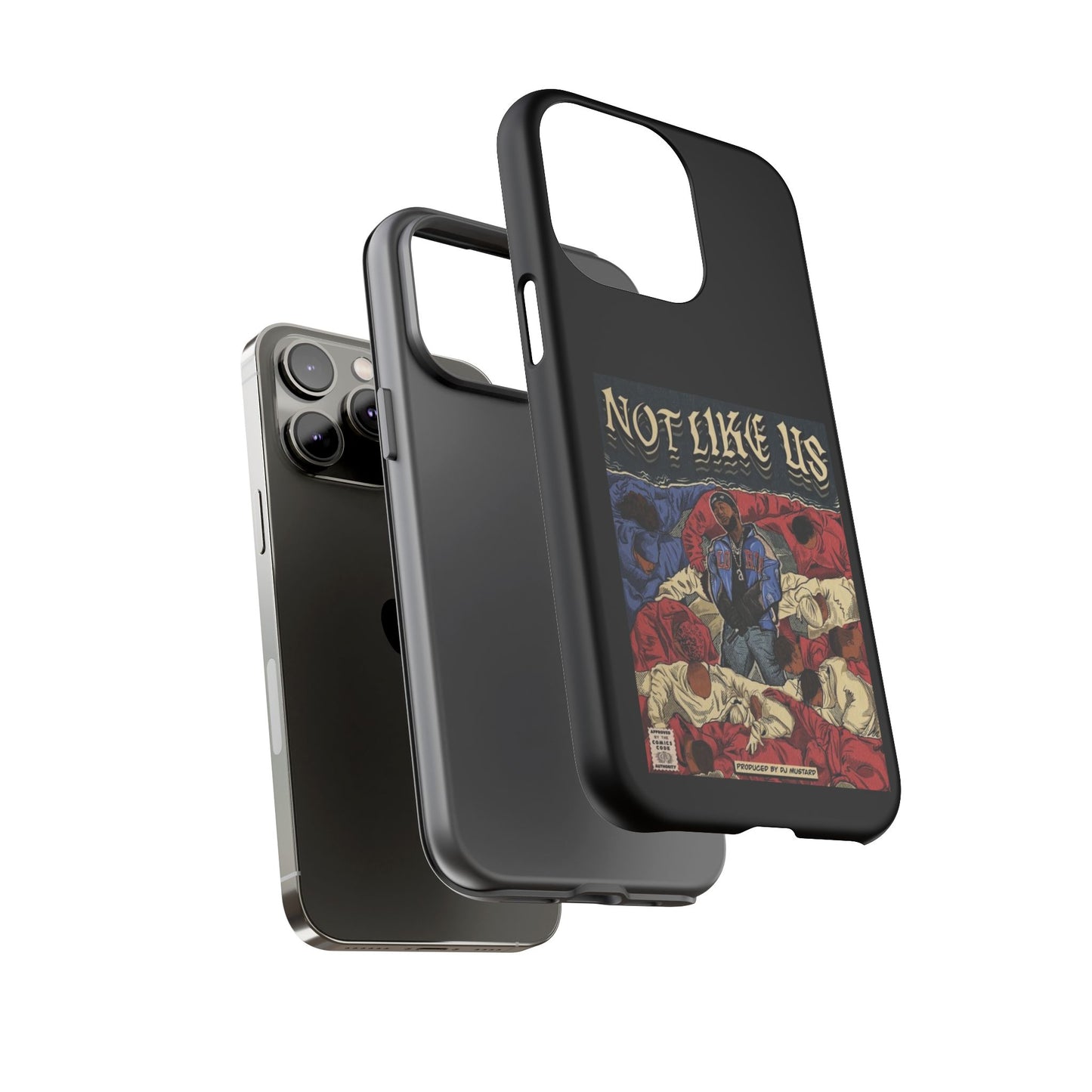 Kendrick Lamar "Not Like Us" Comic Book Cover Tough Phone Case – Hip Hop Art, Shockproof Dual-Layer Protection