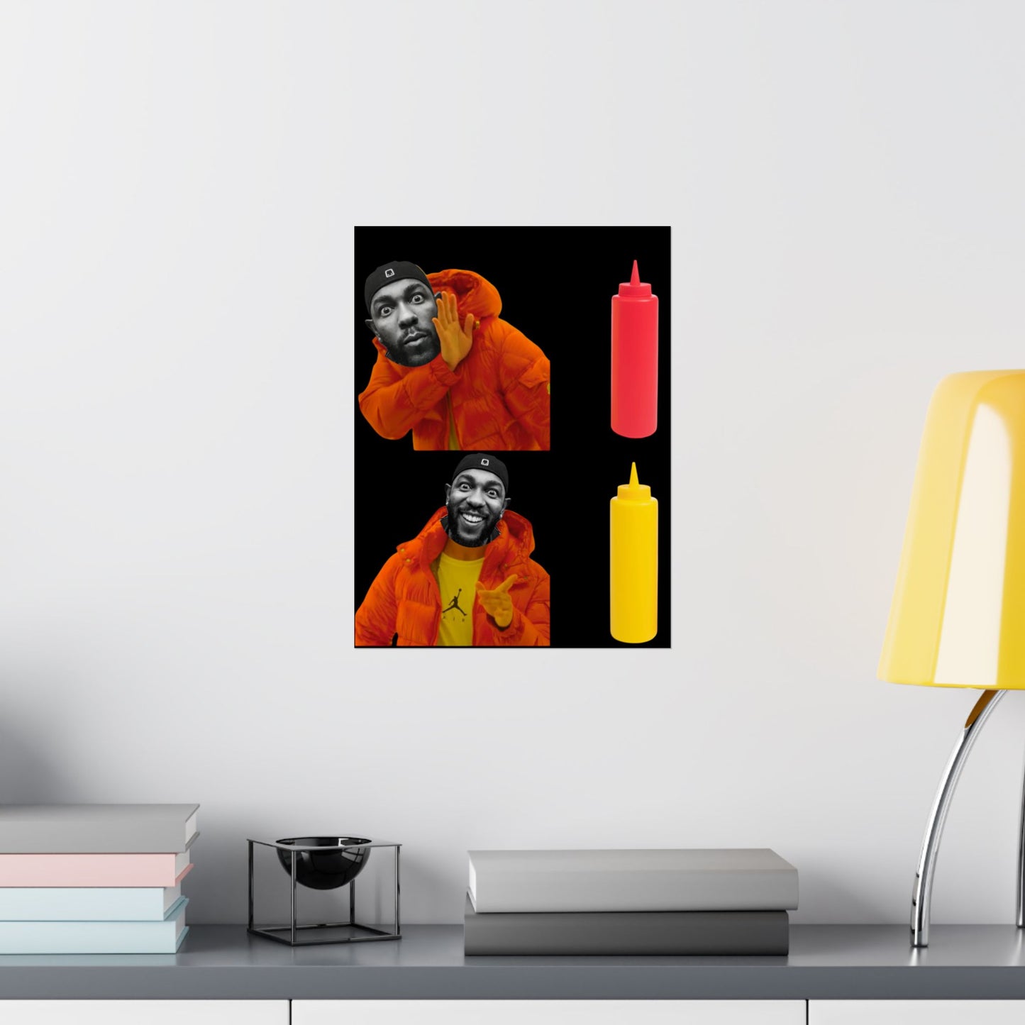 Kendrick Lamar MUSTARD Drake Meme - Matte Posters, Vibrant
