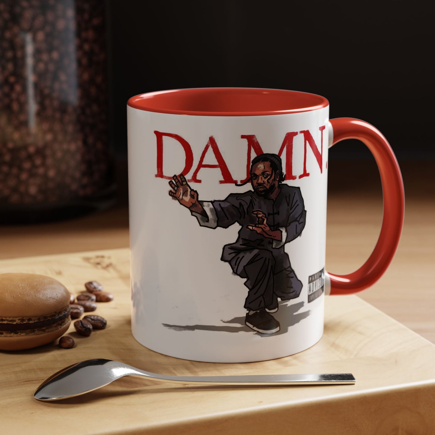 Kendrick Lamar “Kung Fu Kenny” DAMN Mug – Hip-Hop Coffee Cup, Artistic Fan Gift