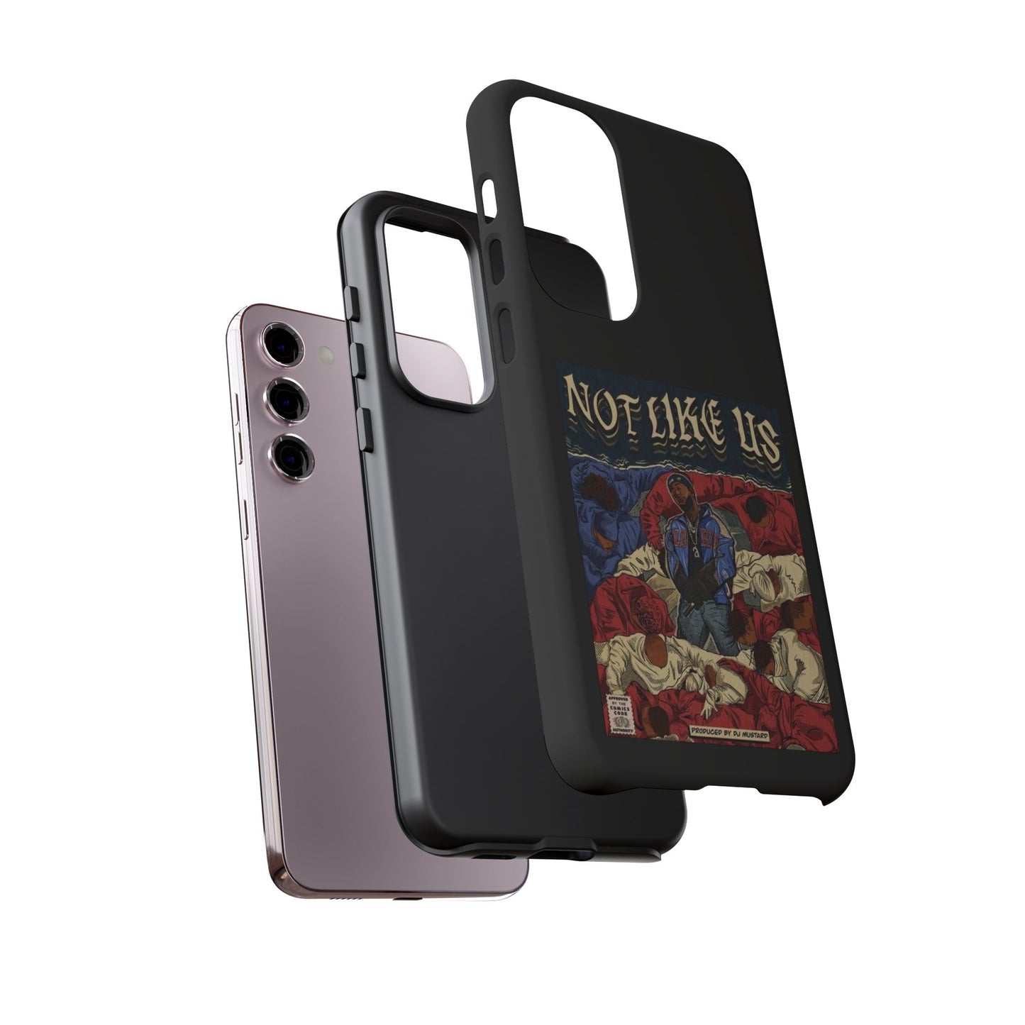 Kendrick Lamar "Not Like Us" Comic Book Cover Tough Phone Case – Hip Hop Art, Shockproof Dual-Layer Protection