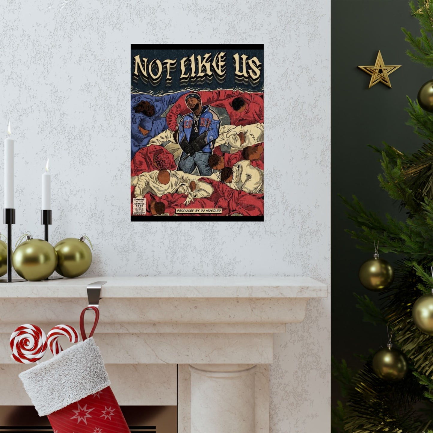 Kendrick Lamar "Not Like Us" Comic Book Cover - Matte Poster – Hip Hop Wall Art, Music Legend Print, Matte Finish Poster for Home & Office Decor
