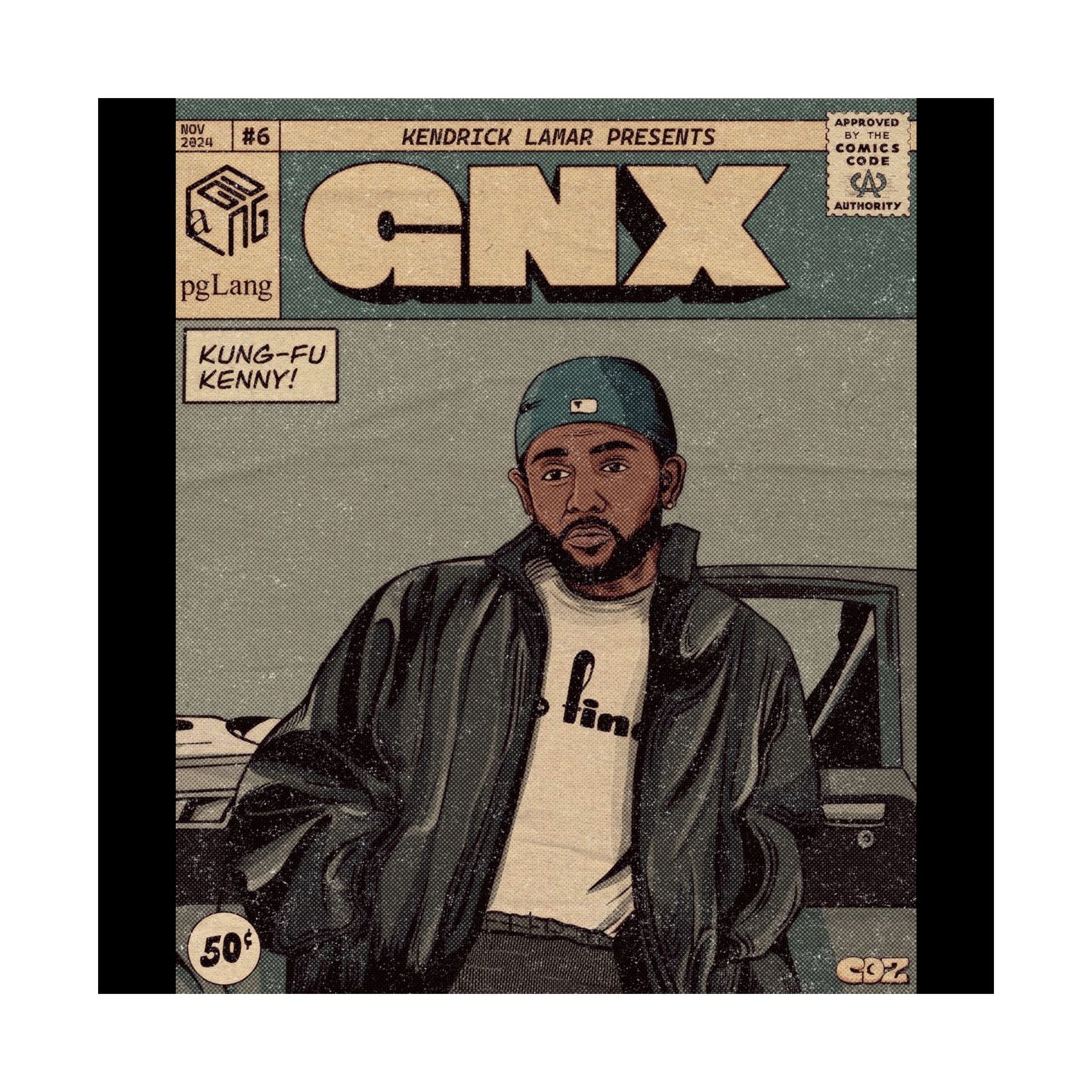 Kendrick Lamar "GNX" Comic Book Cover - Matte Poster – Wall Art Print | Hip-Hop Room Decor | Rap Album Cover Aesthetic