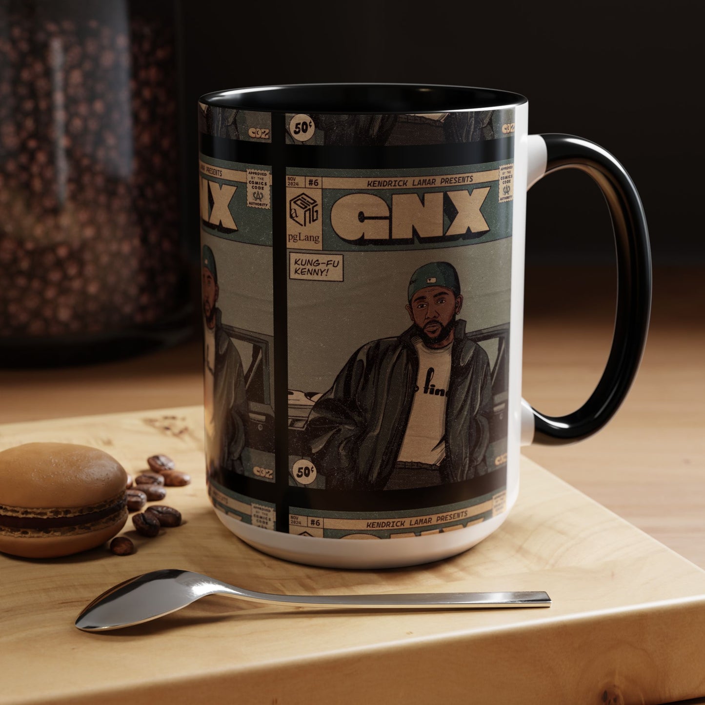 Kendrick Lamar "GNX" Comic Cover Mug – Hip-Hop Art Coffee Cup, Gift for Music Fans