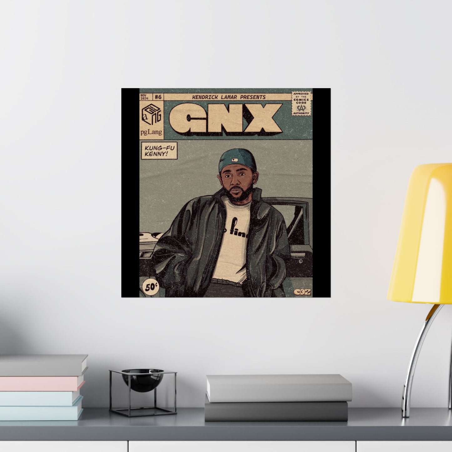 Kendrick Lamar "GNX" Comic Book Cover - Matte Poster – Wall Art Print | Hip-Hop Room Decor | Rap Album Cover Aesthetic