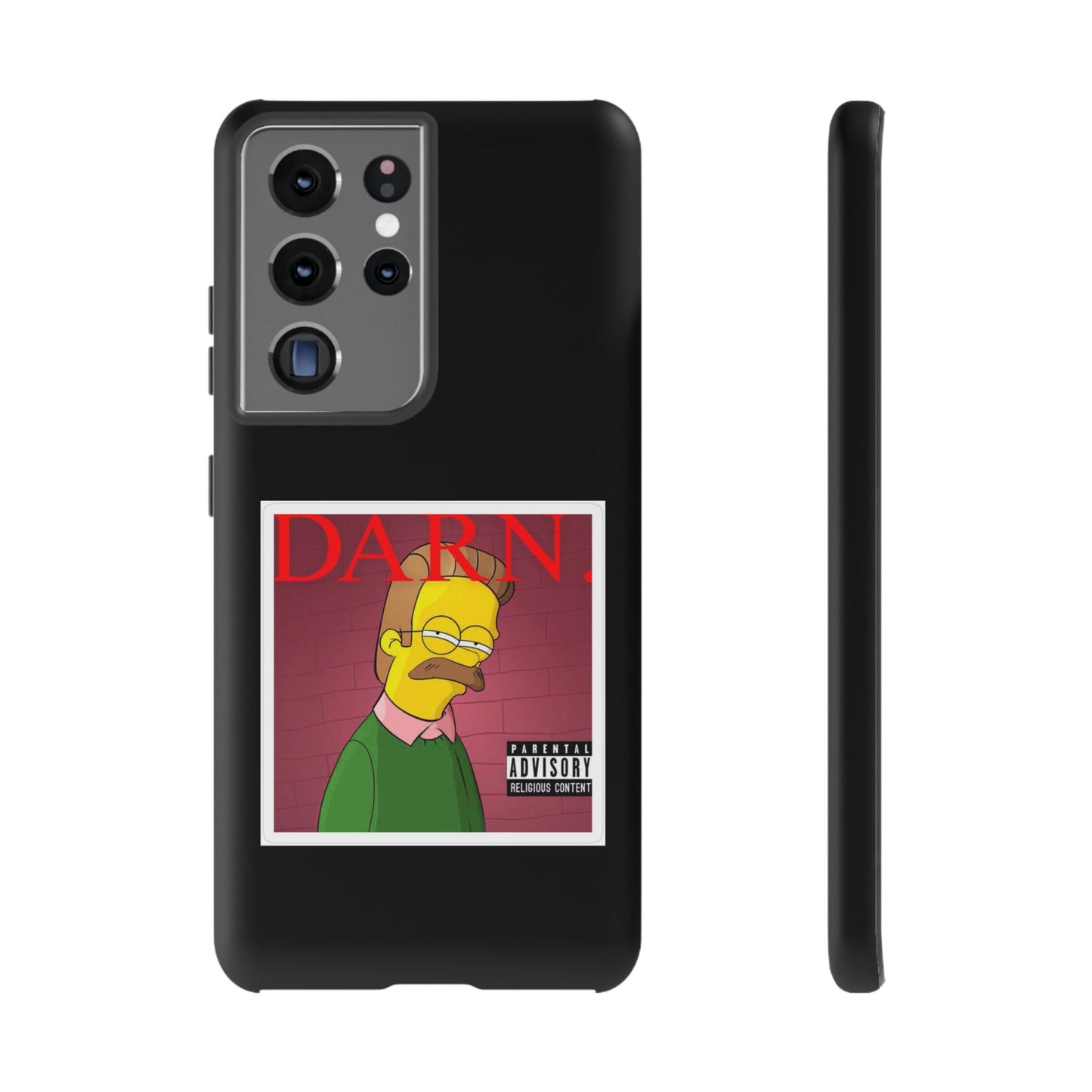 Kendrick Lamar X Simpsons "DARN" Ned Flanders Tough Phone Case – Funny Rap Mashup Cover for iPhone, Samsung, & More