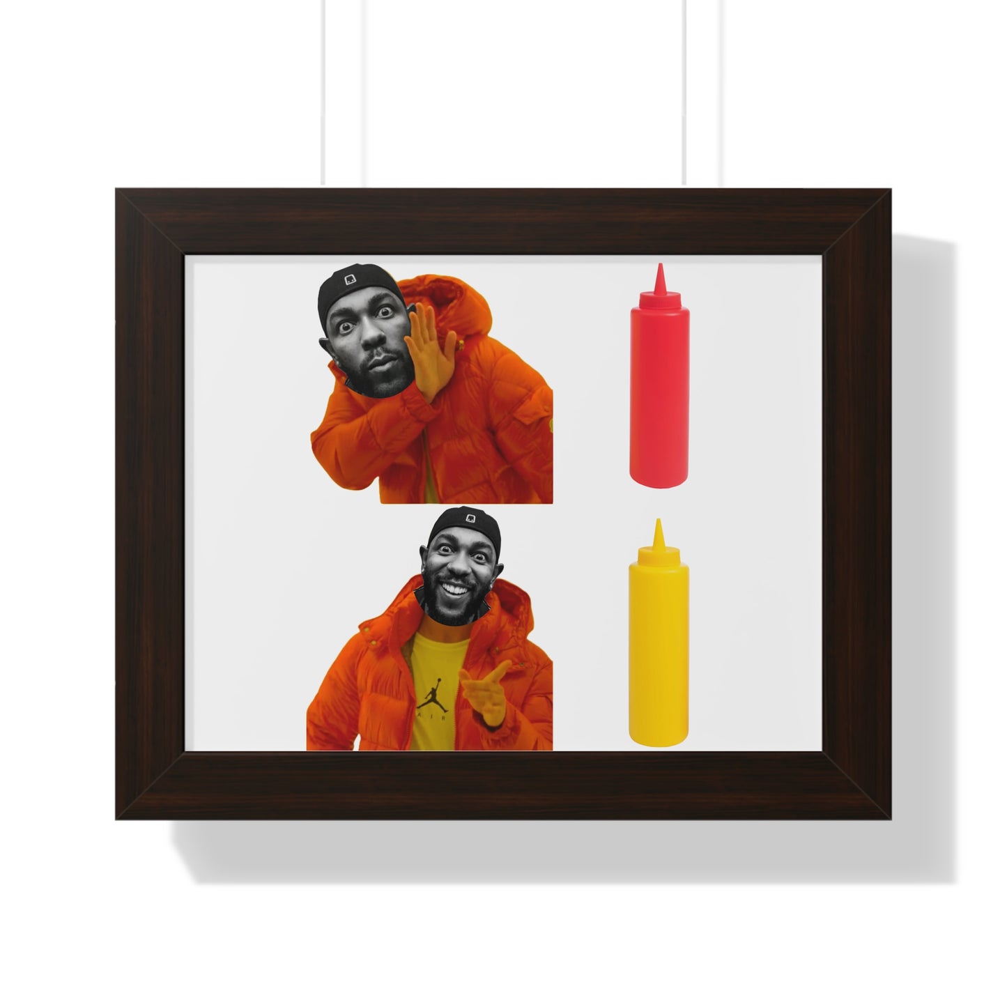 Kendrick Lamar MUSTARD Drake Meme - Framed Poster