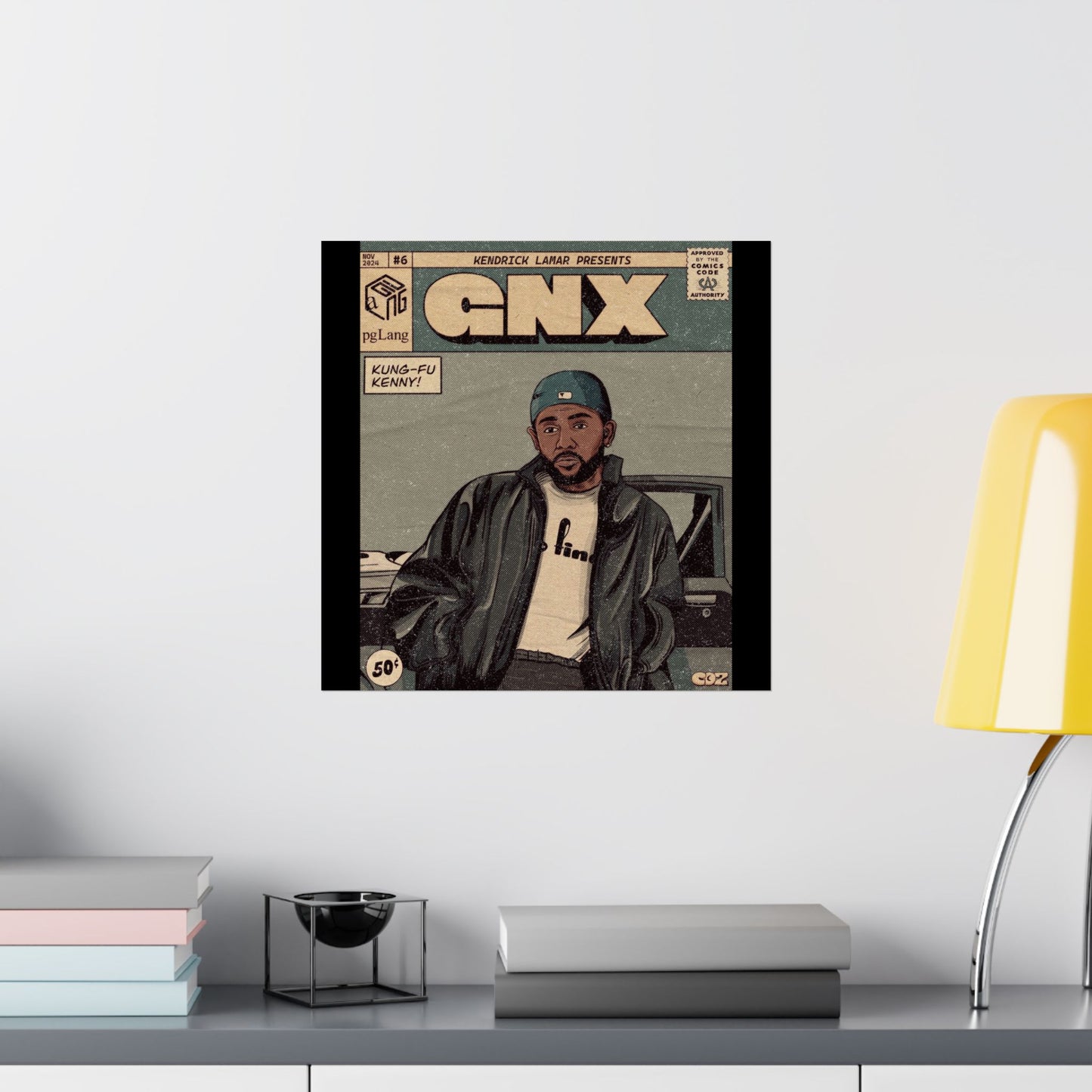 Kendrick Lamar "GNX" Comic Book Cover - Matte Poster – Wall Art Print | Hip-Hop Room Decor | Rap Album Cover Aesthetic