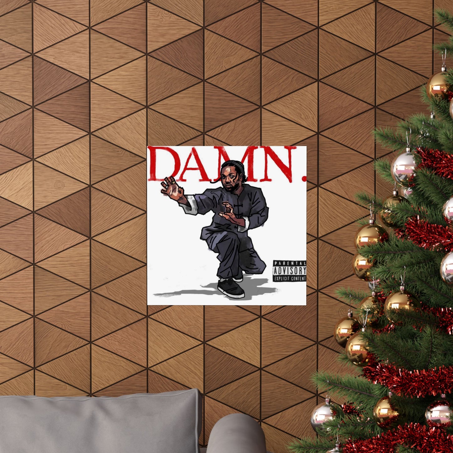 Kendrick Lamar "Kung Fu Kenny" DAMN Album - Matte Poster - Art Print – Hip Hop Matte Wall Decor – Rap Music Fan Gift