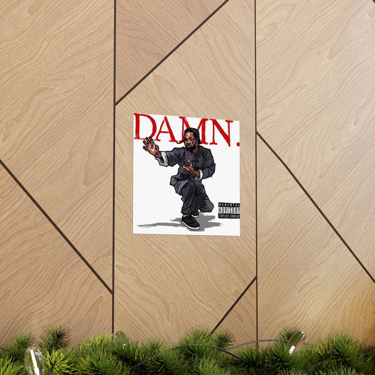 Kendrick Lamar "Kung Fu Kenny" DAMN Album - Matte Poster - Art Print – Hip Hop Matte Wall Decor – Rap Music Fan Gift