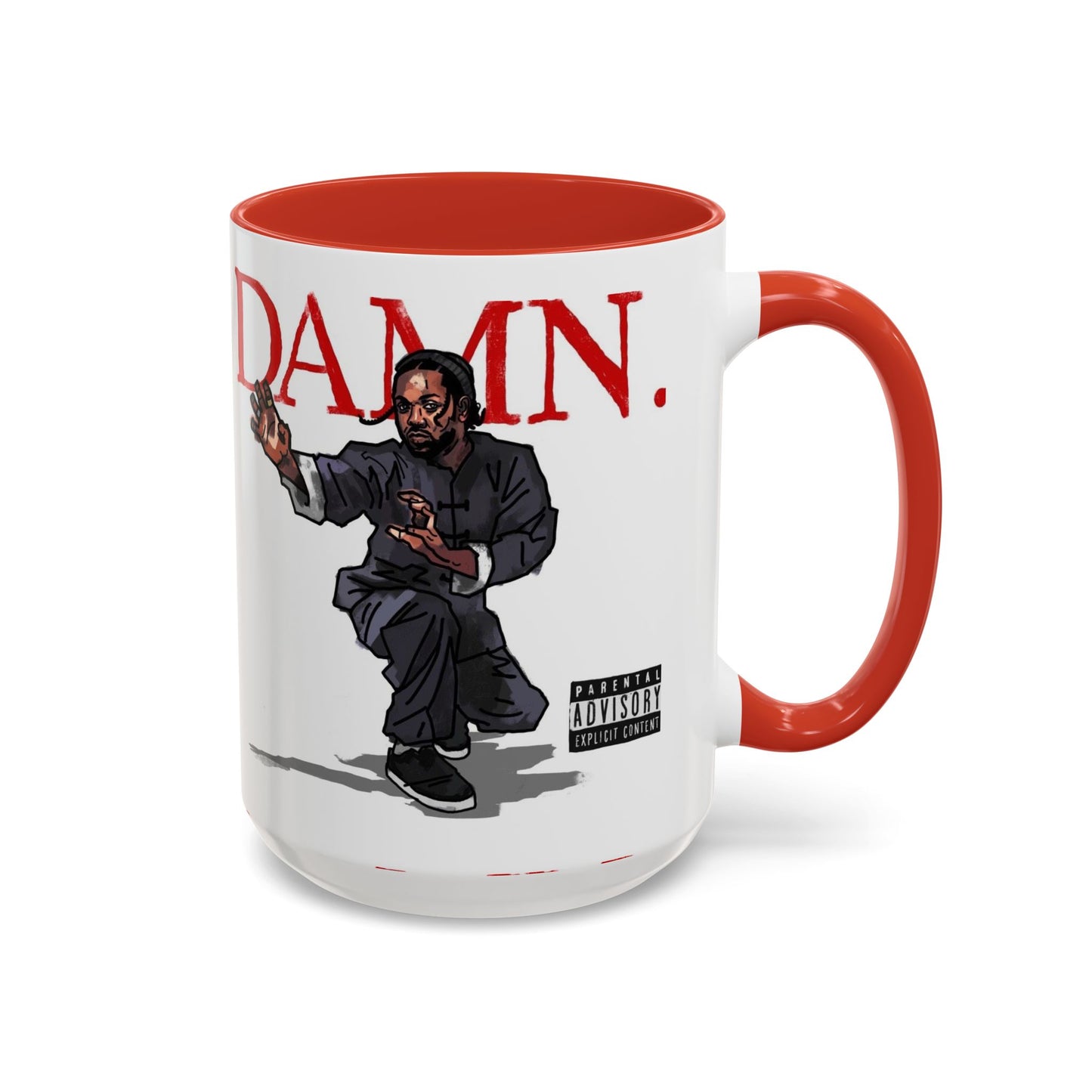 Kendrick Lamar “Kung Fu Kenny” DAMN Mug – Hip-Hop Coffee Cup, Artistic Fan Gift