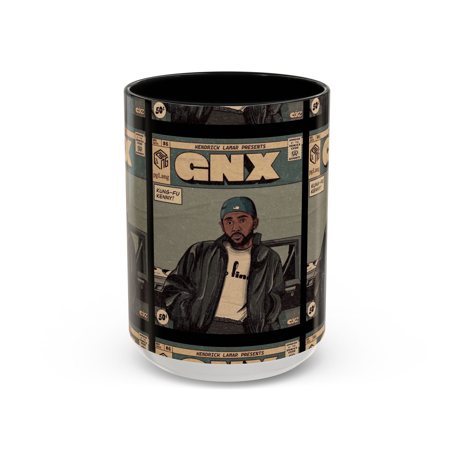 Kendrick Lamar "GNX" Comic Cover Mug – Hip-Hop Art Coffee Cup, Gift for Music Fans