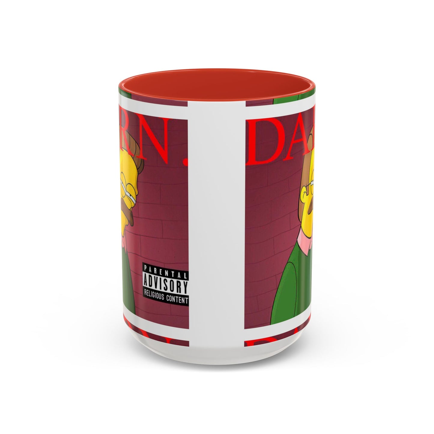 Kendrick Lamar x Simpsons "DARN" Ned Flanders Mashup Mug – Funny Hip Hop Accent Coffee Cup – 11oz & 15oz
