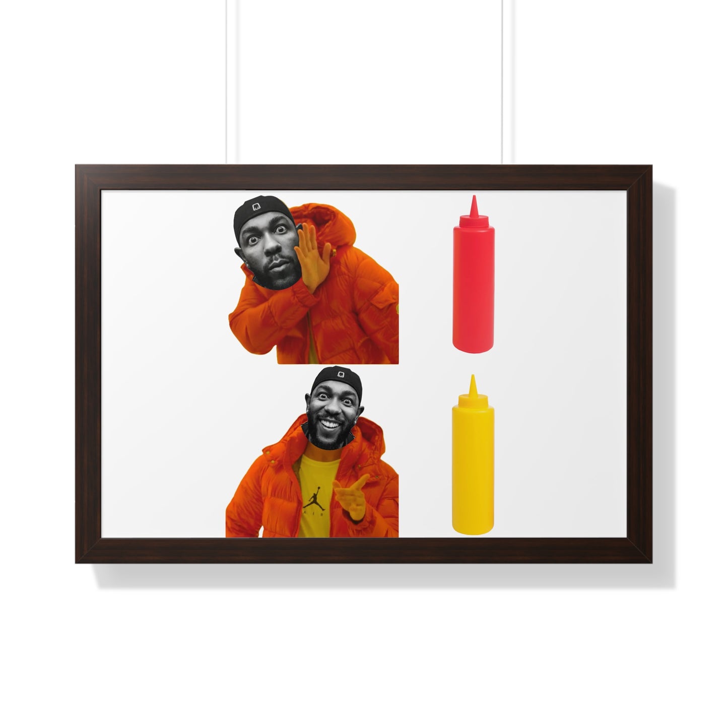 Kendrick Lamar MUSTARD Drake Meme - Framed Poster