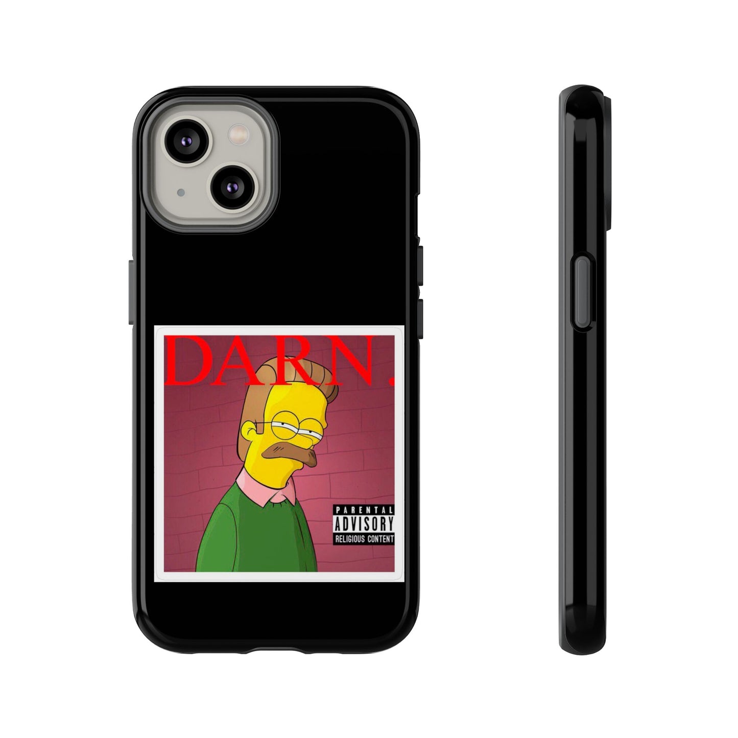 Kendrick Lamar X Simpsons "DARN" Ned Flanders Tough Phone Case – Funny Rap Mashup Cover for iPhone, Samsung, & More