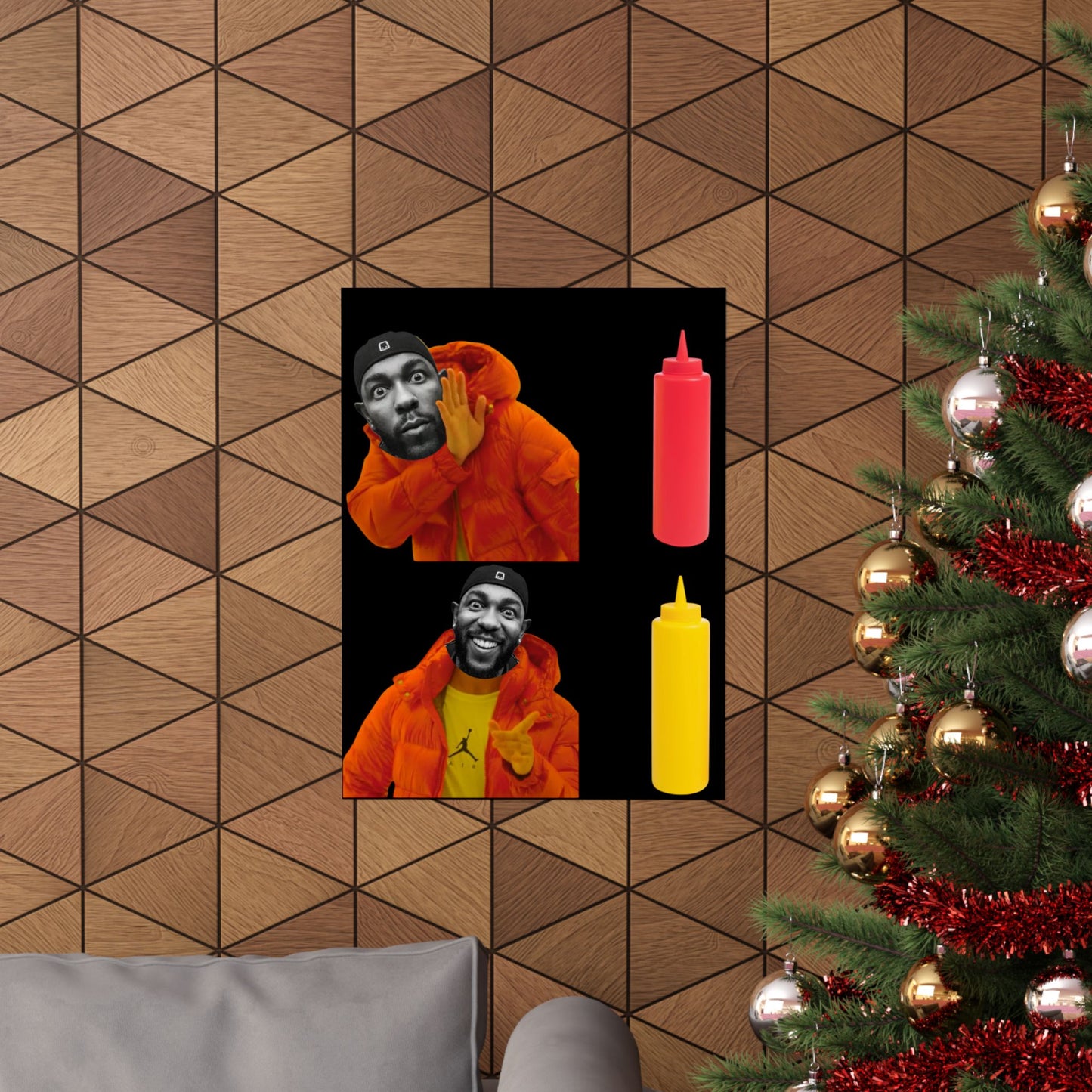 Kendrick Lamar MUSTARD Drake Meme - Matte Posters, Vibrant