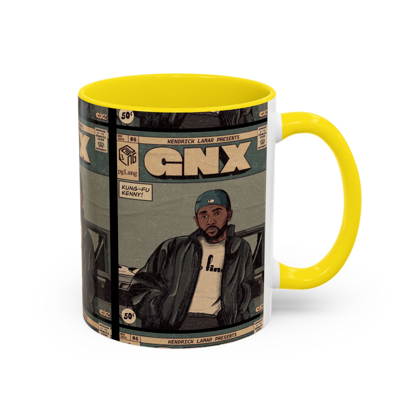 Kendrick Lamar "GNX" Comic Cover Mug – Hip-Hop Art Coffee Cup, Gift for Music Fans