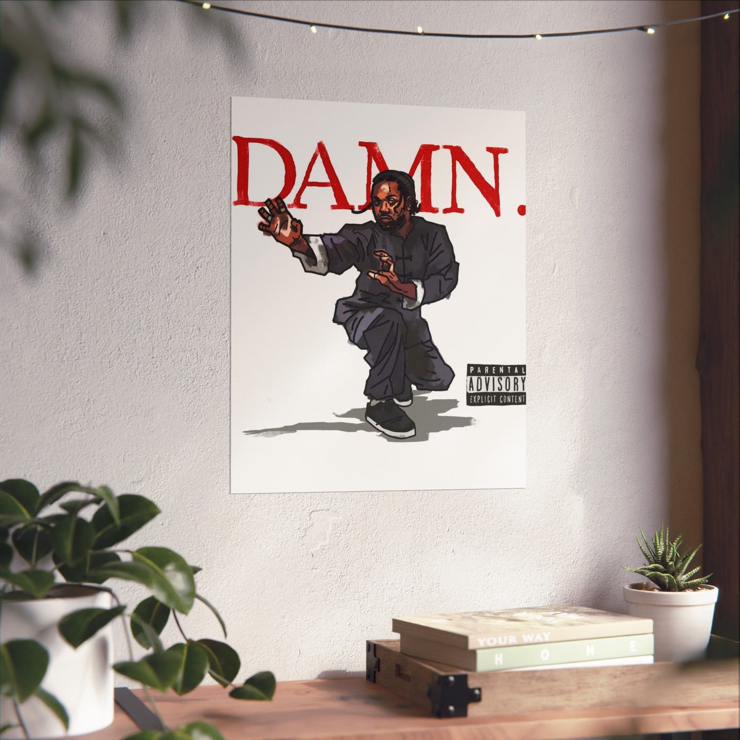 Kendrick Lamar "Kung Fu Kenny" DAMN Album - Matte Poster - Art Print – Hip Hop Matte Wall Decor – Rap Music Fan Gift