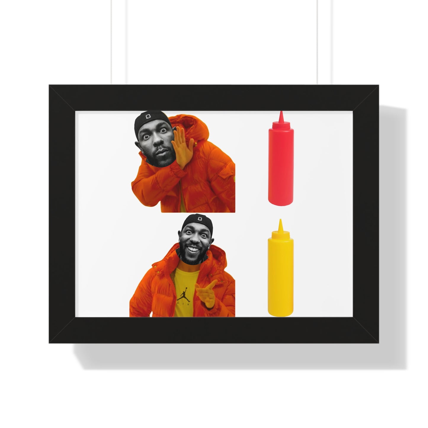 Kendrick Lamar MUSTARD Drake Meme - Framed Poster