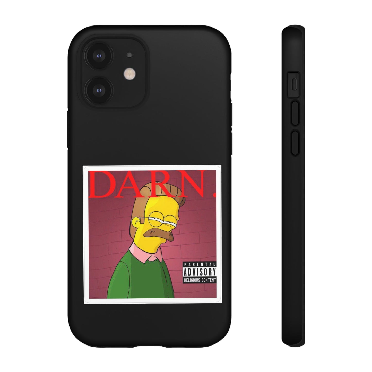 Kendrick Lamar X Simpsons "DARN" Ned Flanders Tough Phone Case – Funny Rap Mashup Cover for iPhone, Samsung, & More