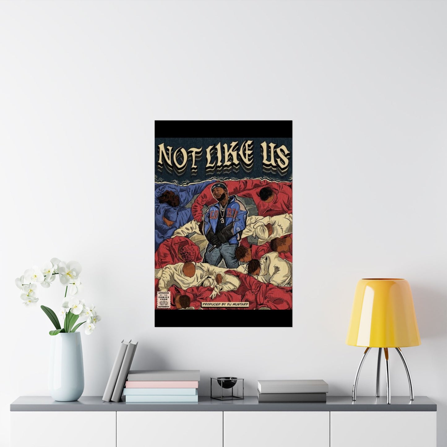 Kendrick Lamar "Not Like Us" Comic Book Cover - Matte Poster – Hip Hop Wall Art, Music Legend Print, Matte Finish Poster for Home & Office Decor
