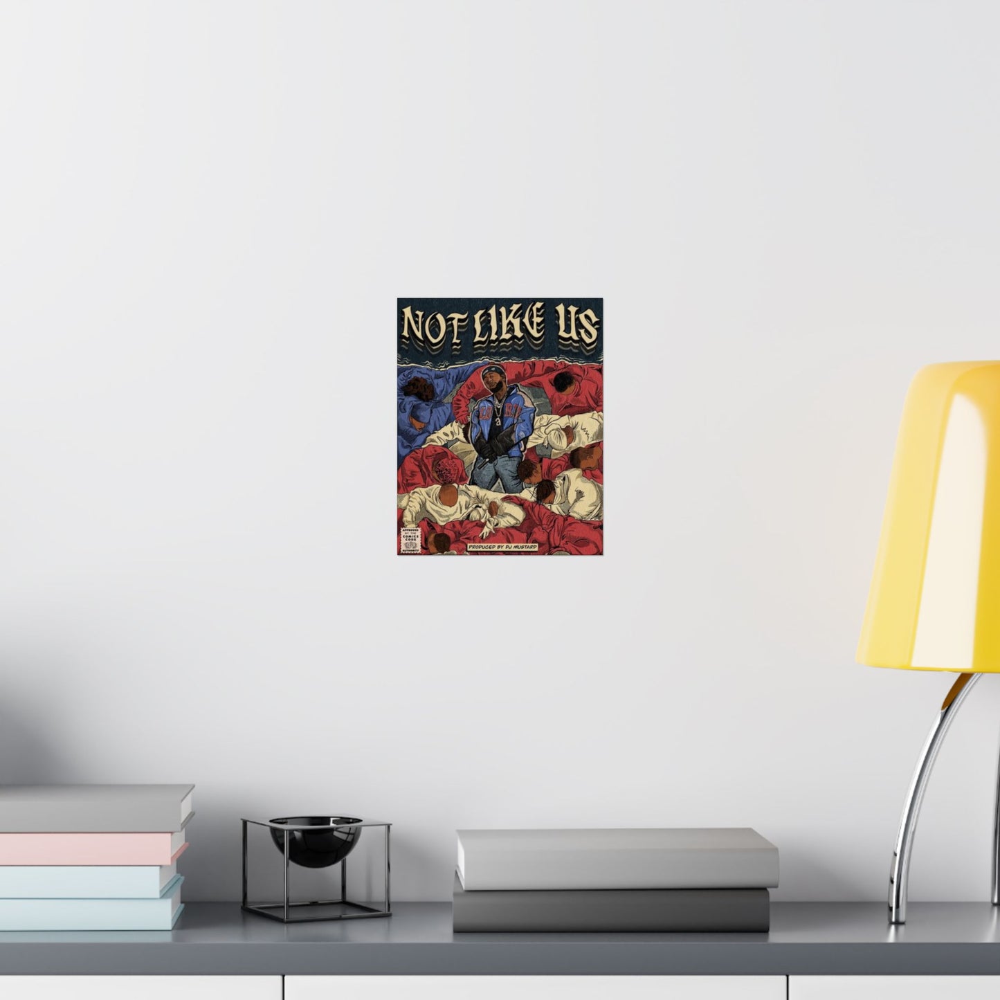 Kendrick Lamar "Not Like Us" Comic Book Cover - Matte Poster – Hip Hop Wall Art, Music Legend Print, Matte Finish Poster for Home & Office Decor