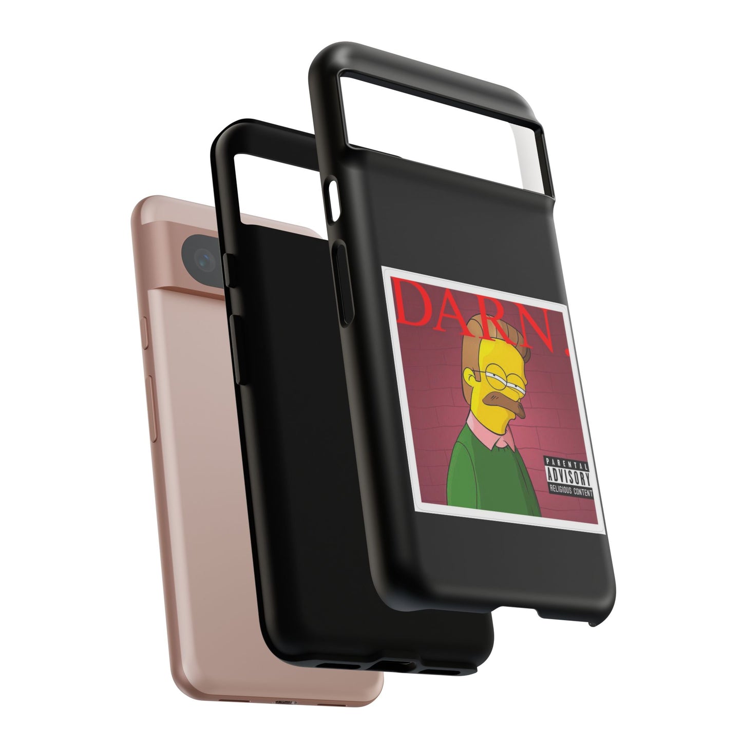 Kendrick Lamar X Simpsons "DARN" Ned Flanders Tough Phone Case – Funny Rap Mashup Cover for iPhone, Samsung, & More