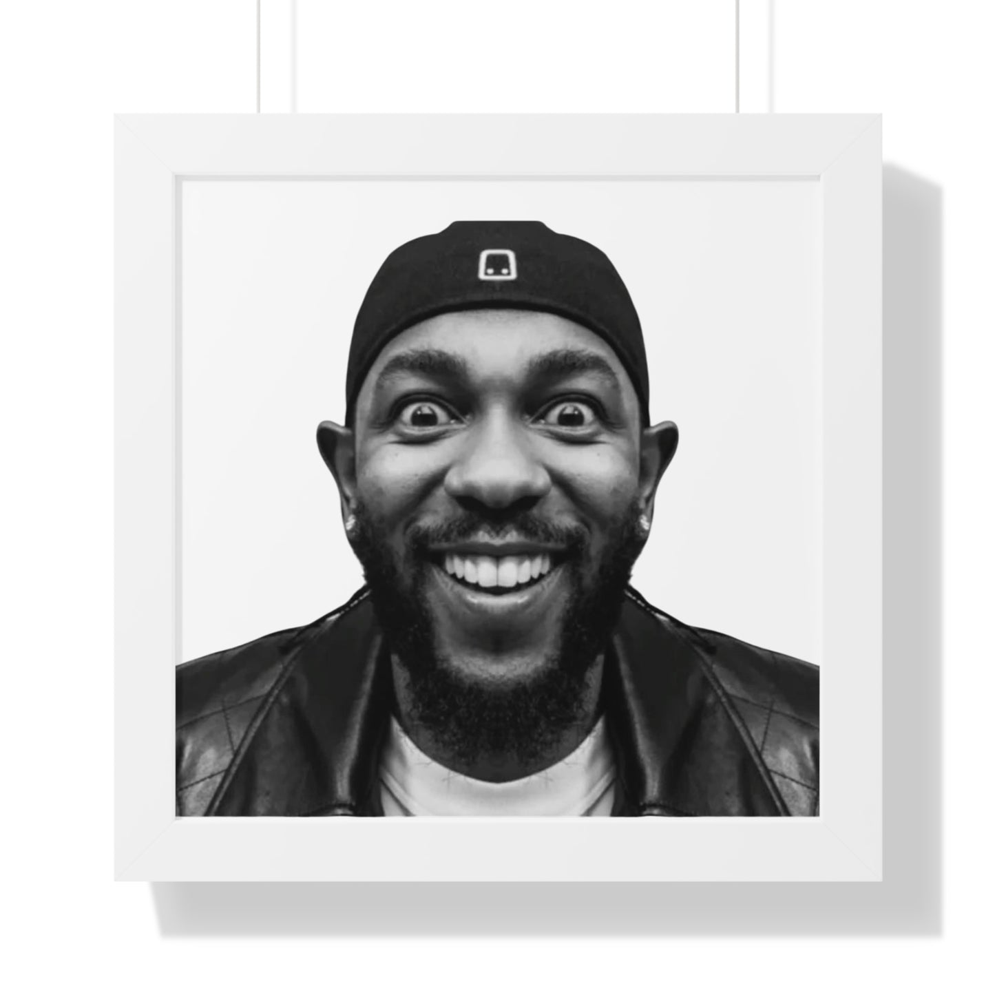 Kendrick Lamar Meme Face Mustard - Framed Poster