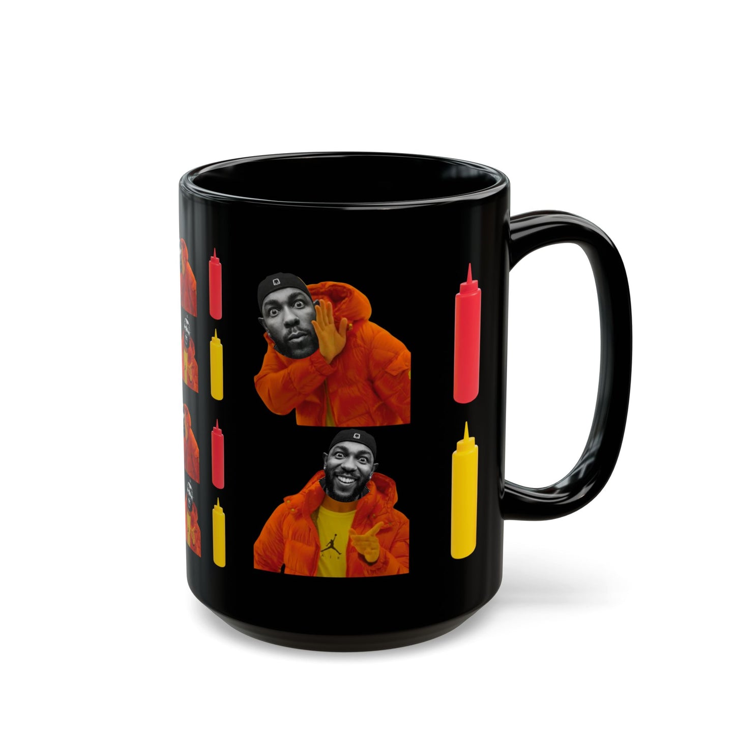 Kendrick Lamar MUSTARD Drake Meme - Mug, Black (11oz, 15oz)